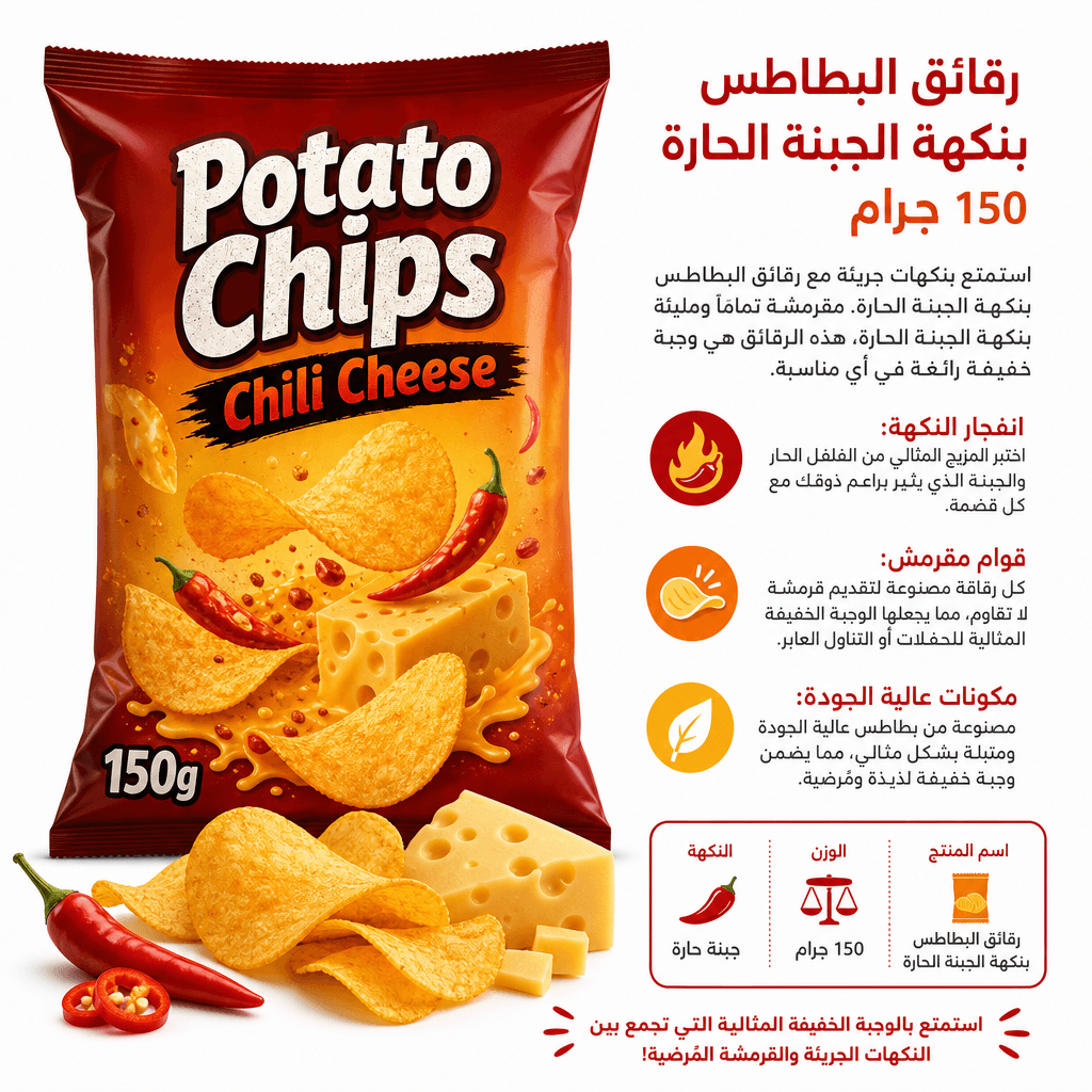 Potato Chips Chili Cheese 150g