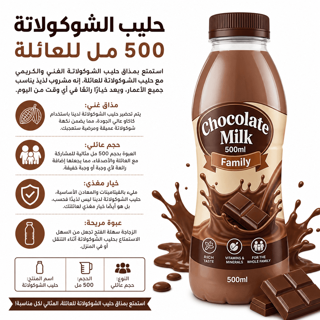 Chocolate Milk 500ml Family