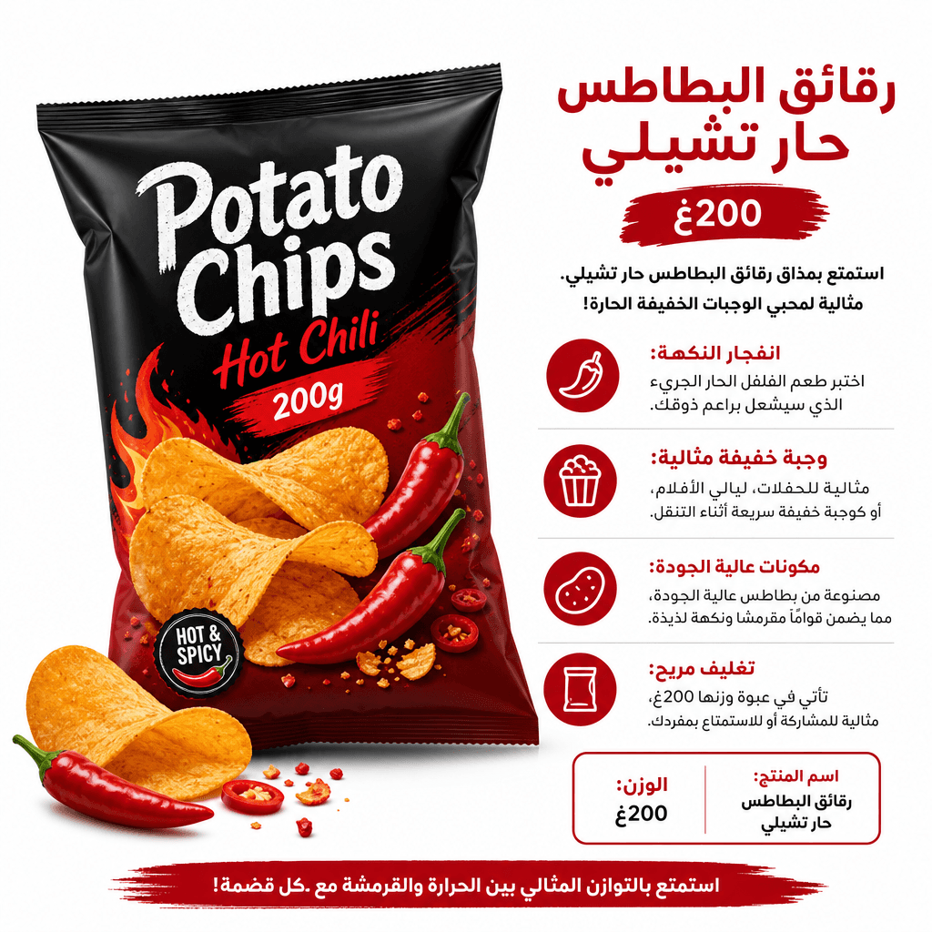 Potato Chips Hot Chili 200g