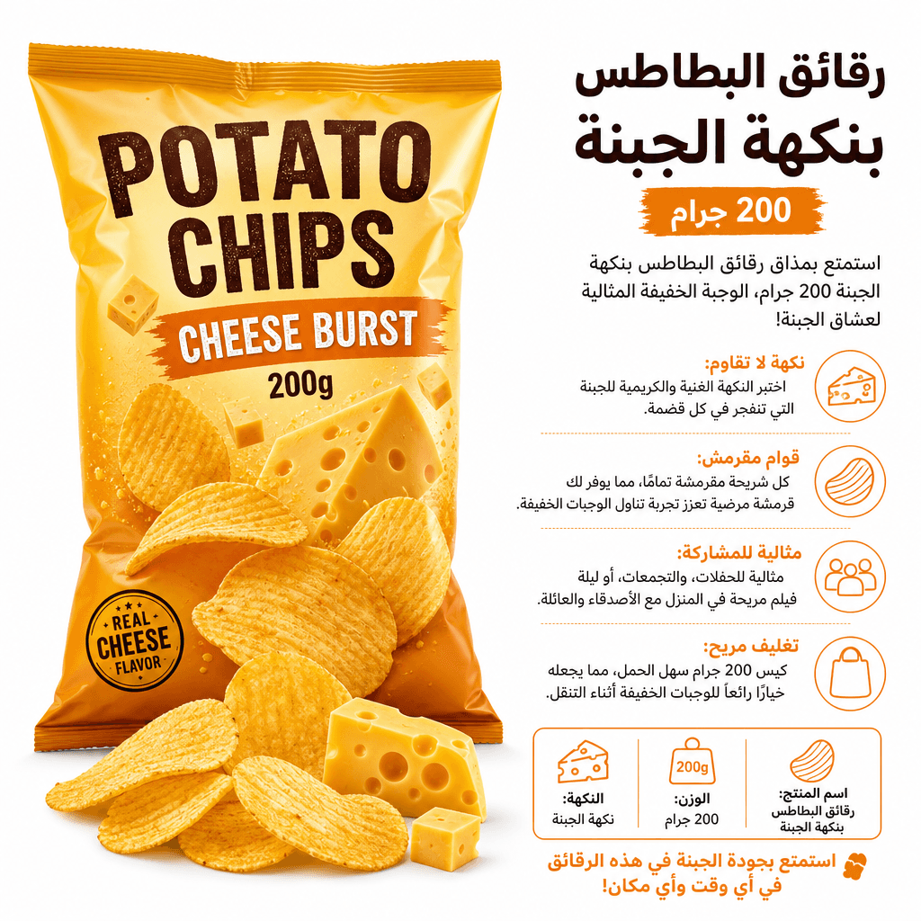 Potato Chips Cheese Burst 200g
