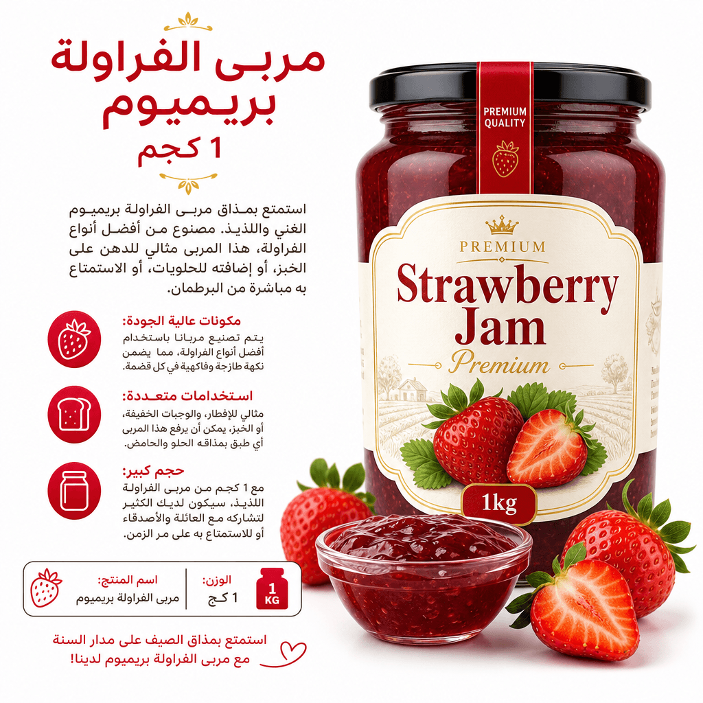 Strawberry Jam Premium 1kg