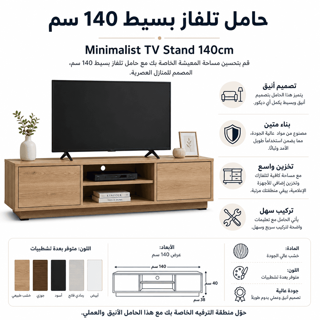 Minimalist TV Stand 140cm