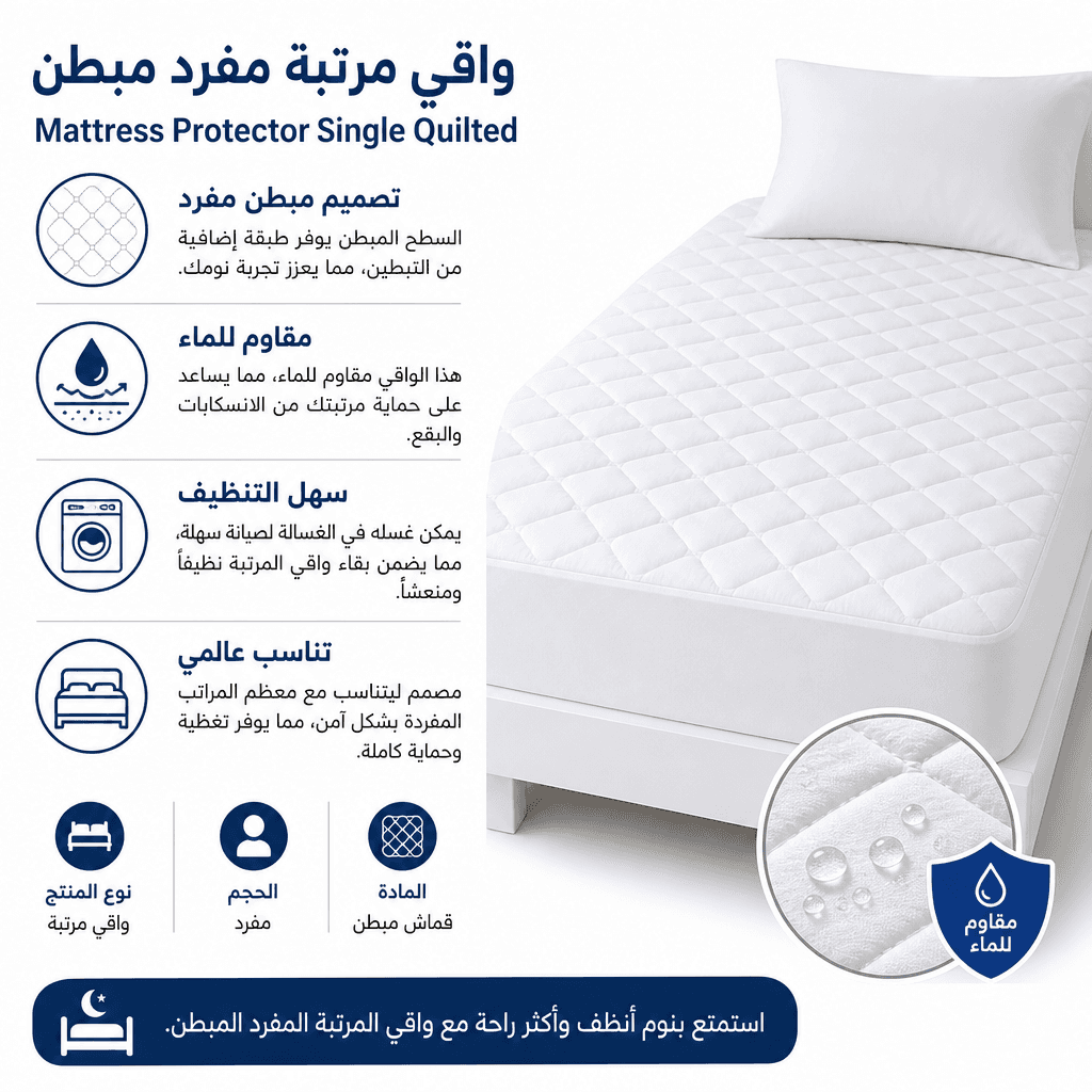 Mattress Protector Single Quilted