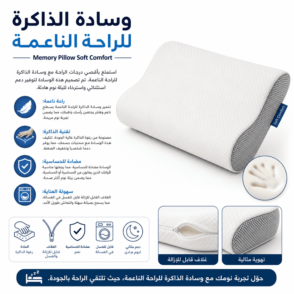 Memory Pillow Soft Comfort