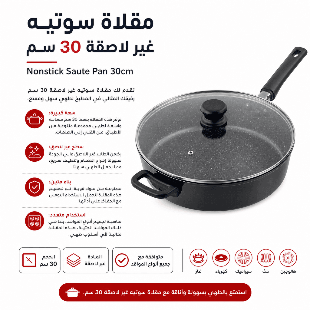 Nonstick Saute Pan 30cm