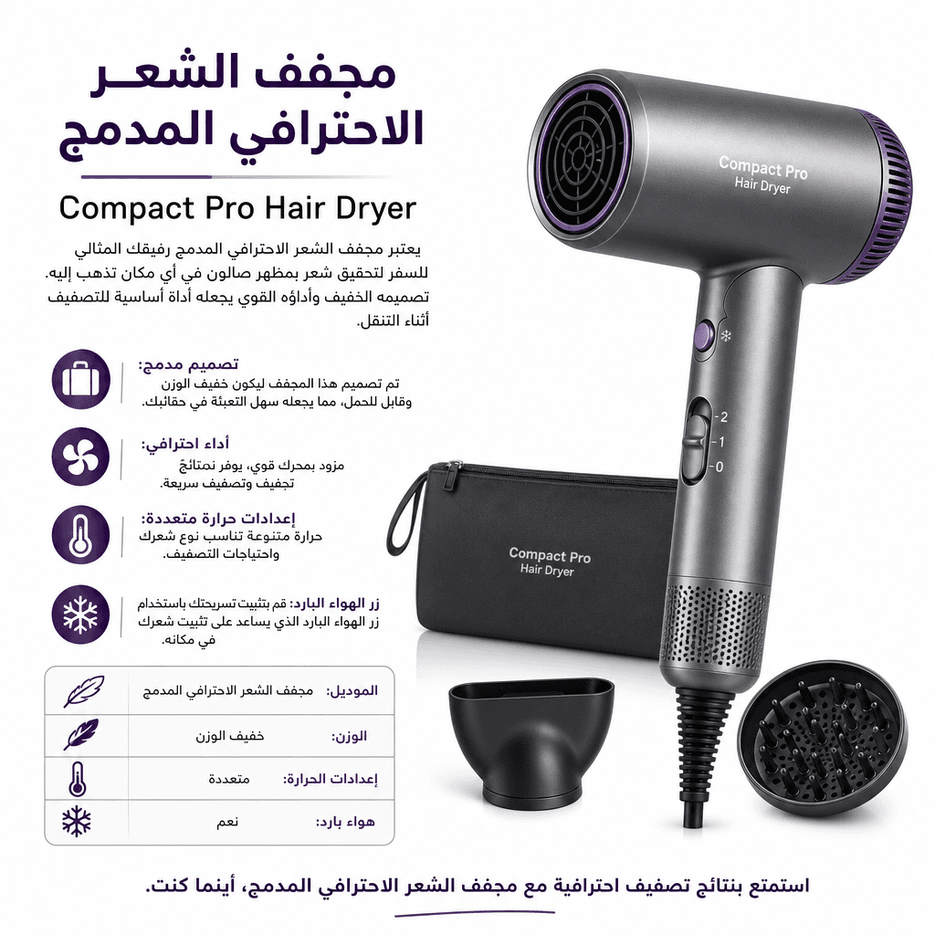 Compact Pro Hair Dryer