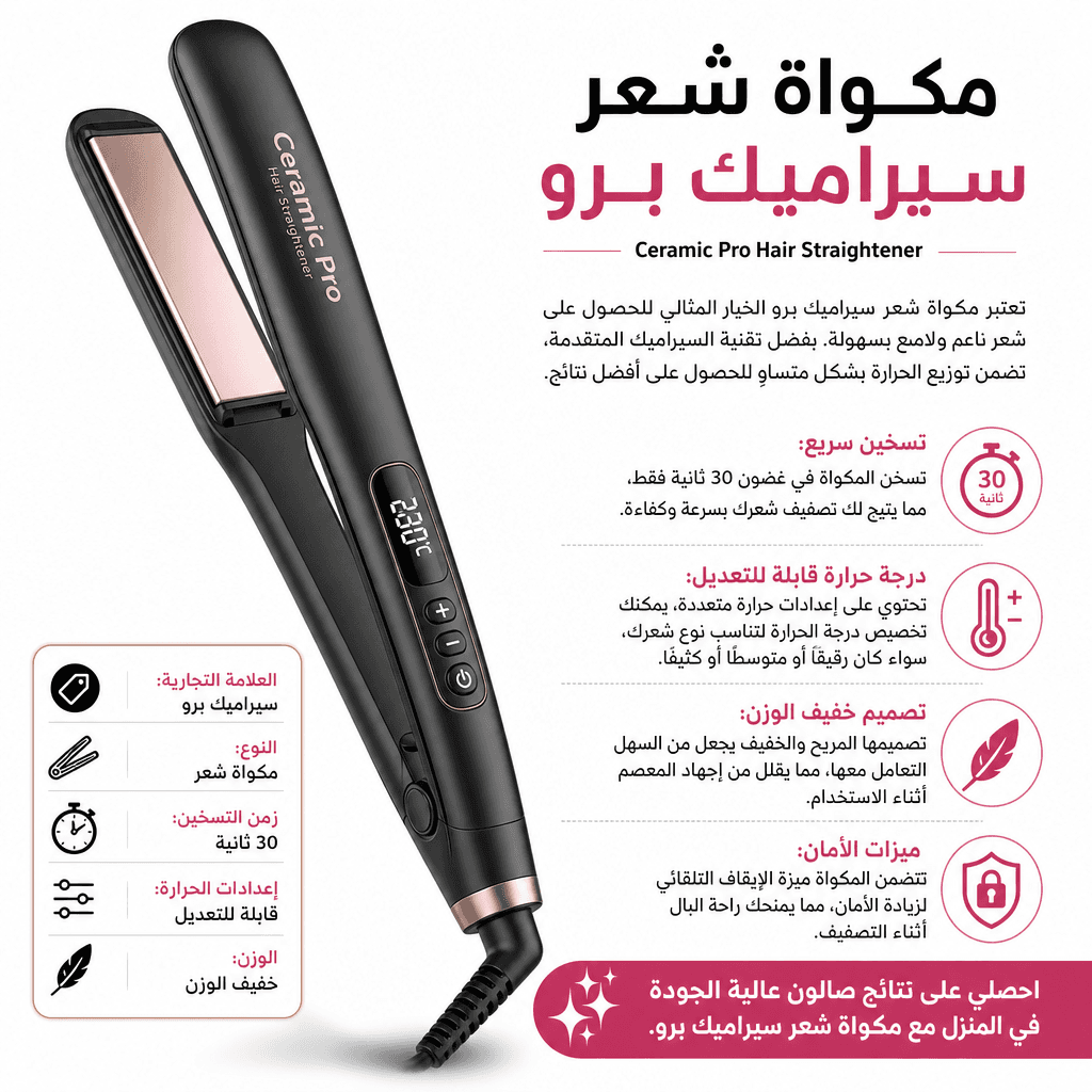Ceramic Pro Hair Straightener