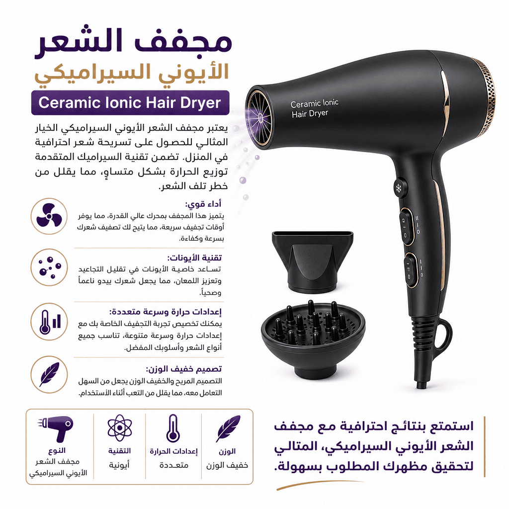 Ceramic Ionic Hair Dryer