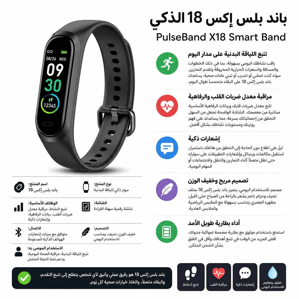 PulseBand X18 Smart Band