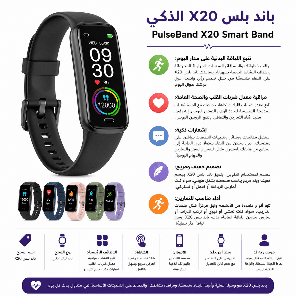 PulseBand X20 Smart Band