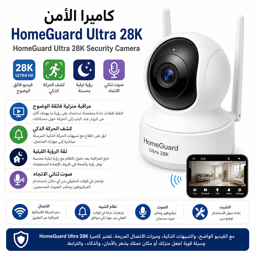 HomeGuard Ultra 28K Security Camera