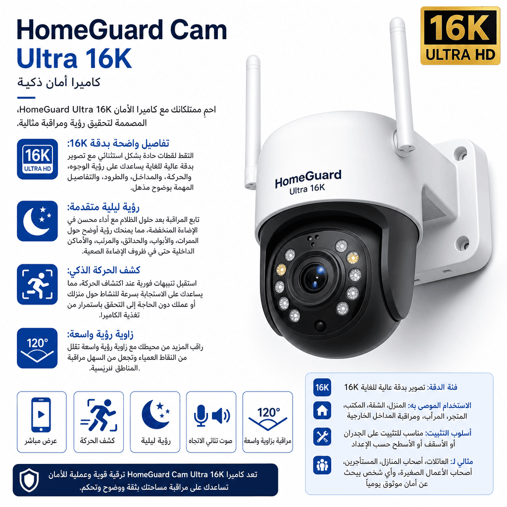 HomeGuard Ultra 16K Security Camera