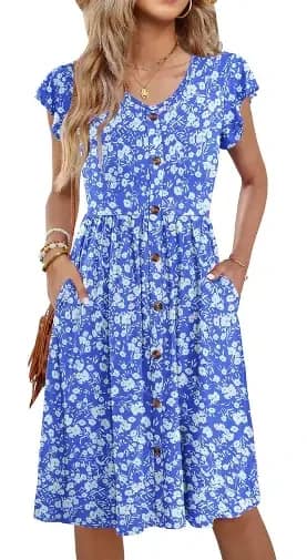Floral Midi Dress for Women