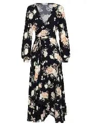 Floral Maxi Wrap Dress