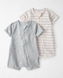 Baby Cotton Rompers 2-Pack