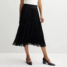 Pleated Midi Skirt