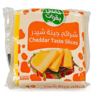 5 Cow Cheddar Cheese Slices 200g