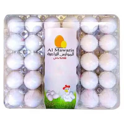 Al-Mawaris Extra Large Eggs Plastic Pack 30 Count
