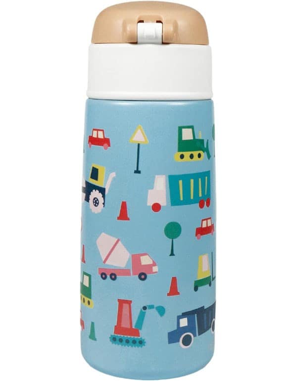 Waicee Kids Water Bottle Sky Blue Vehicle 480ml