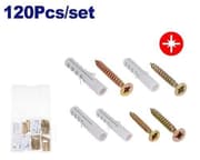 EMTOP EMXT3B01 120 Pcs Chipboard Screws & Wall Anchors Kit product image
