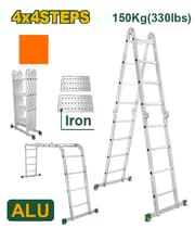 Jadever Multi‑Purpose Ladder 4.4 m with Steel Platform product image