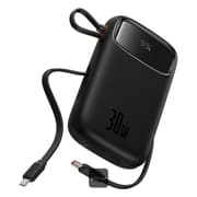 Baseus Qpow2 Fast Charge Power Bank - 20,000mAh Capacity - 30W Power Delivery - Built-in Dual Type-C Cables - Digital Display - Multi-Device Charging product image