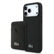 Lacoste Iconic Petit Piqué Logo MagSafe Leather Case for iPhone 17 Pro Max, Premium Protective Cover - Black product image