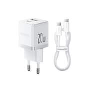 Palm Fast Charger C+U 20W EU w/ USB-C to USB-C 60W 1m product image