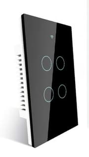 Moes 4-Gang Smart Curtain Switch – Zigbee Mesh – EU Type – Black product image