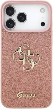 Guess PU Glitter Case with Big 4G Metal Logo for iPhone 17 Pro & 17 Pro Max - Pink product image