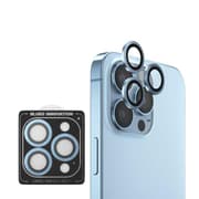 BLUEO NPB27 Original Metal Frame Lens Protector Glass (3 pcs/package) for iPhone 15 Pro (6.1″) - Blue product image