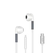 Lenyes LF105 Wireless Bluetooth Earphones - Magnetic Neckband Design - Hi-Fi Stereo Sound - Long Battery Life - Built-in Microphone - Tangle-Free Cable - White product image