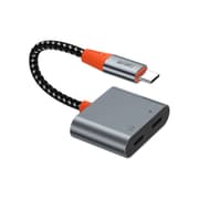 WIWU LT11 Type-C to Dual Type-C Audio Adapter - Gray product image