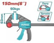 Total THT1340601 | 6-Inch Quick Bar Clamp for Woodworking product image