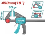 Total THT1340603 | 18-Inch Quick Bar Clamp for Woodworking product image