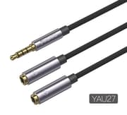 Yesido YAU28 3.5mm Audio Splitter Male to Dual Female Microphone and Headset Cable product image