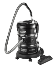 Sona Barrel Vacuum Cleaner 2400W with Air Blower Function, 25 Liter Heavy Duty Metal Tank, Multi-Filtration System - Red/Black product image