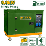 Jadever Silent Diesel Generator 8.0kW - 15.0HP Engine with Electric Start System product image