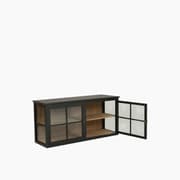Splendido Home Furniture Black Glass Display Cabinet product image