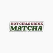 Hot Girls Drink Matcha Sticker product image