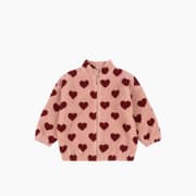 Jody Teddy Kids Cozy Heart Sherpa Zip Jacket – Pink product image