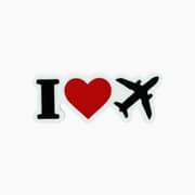 I Love Traveling Sticker product image