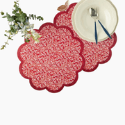 H Living Florals Polypropylene 4 Pcs Table Mat 40 cm Red product image