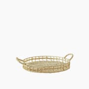 H Living Calantha Paper- Metal Tray 35 cm Cream product image