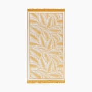 H Living Leaves Woven Rug 80x150 cm Mustard product image