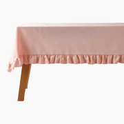 H Living Flor Pura Polyester Ruffled Table Cloth 150x200 cm Pınk product image
