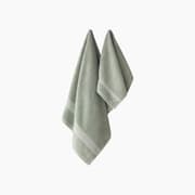 H Living Shiny Stripe Cotton Glitter Face Towel Set 30x45+50x80 cm Sea Green product image
