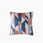 H Living Grid Double Sided Toss Pillow Cover 45x45 cm Navy Blue - Brick product image