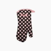 Jessie Steele Brown And Pink Polka Dot Oven Mitt product image