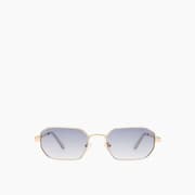 Le Specs Mythic Square Gold Dusty Blue Tint Sunglasses product image